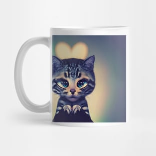 Pretty Cross Eyed Kitty Loves You! Mug